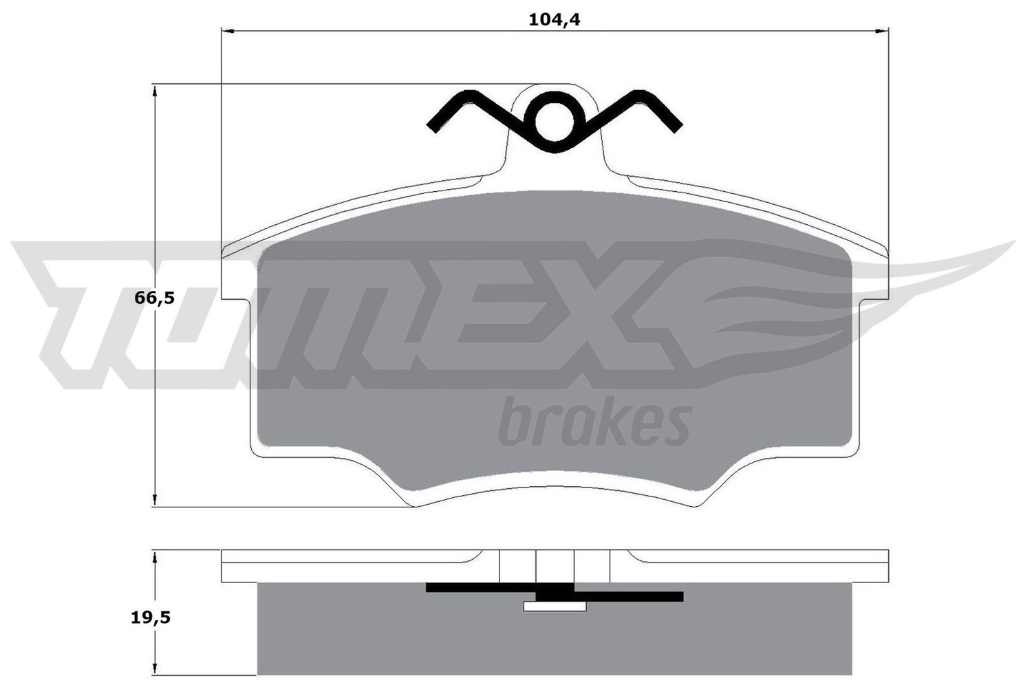 Sada brzdových platničiek kotúčovej brzdy TOMEX Brakes